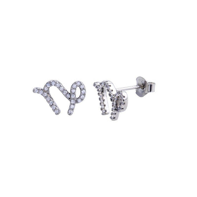 Capricorn Zodiac Sign CZ Earrings - VANDA Jewelry
