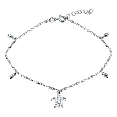 Turtle Anklet Sterling Silver jewelry for women | VANDA Jewelry.