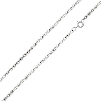 1 mm Diamond Cut Cable Rolo Chain Necklace - VANDA Jewelry