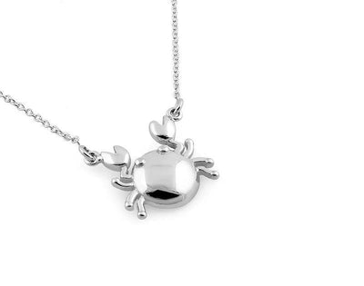 Crab Pendant Necklace sterling silver jewelry vanda jewelry.