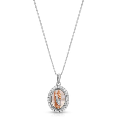 St. Jude CZ Necklace Sterling Silver jewelry for women | VANDA Jewelry.