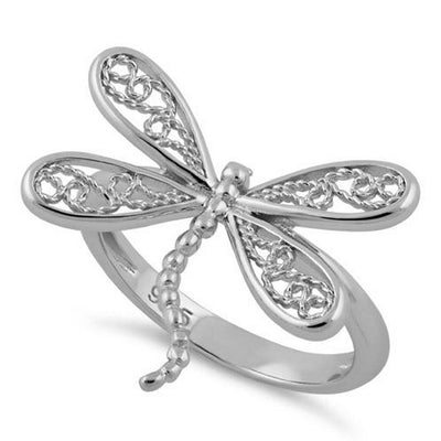 Dragonfly Ring sterling silver jewelry vanda jewelry.