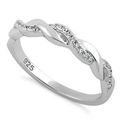 Twisted Eternity CZ Ring - VANDA Jewelry