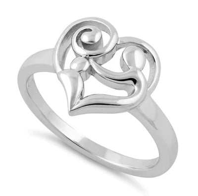 Mother & Child Heart Ring
