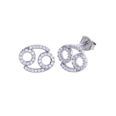 Cancer Zodiac Sign CZ Earrings - VANDA Jewelry