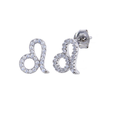 Leo Zodiac Sign CZ Earrings - VANDA Jewelry
