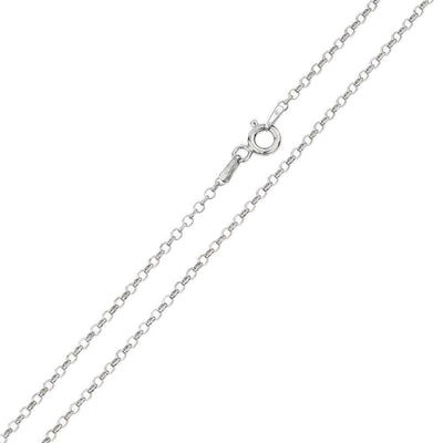 1.3 mm Rolo Flat DC Chain Necklace Sterling Silver jewelry for women | VANDA Jewelry.