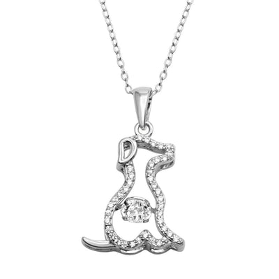 Dog CZ Necklace - VANDA Jewelry