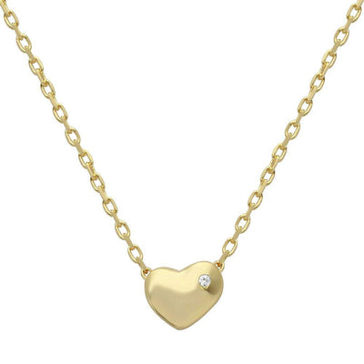 Mini Heart CZ Necklace - VANDA Jewelry