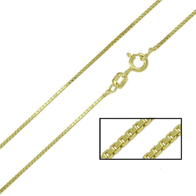 0.8 mm Gold Plated Box Chain Necklace - VANDA Jewelry