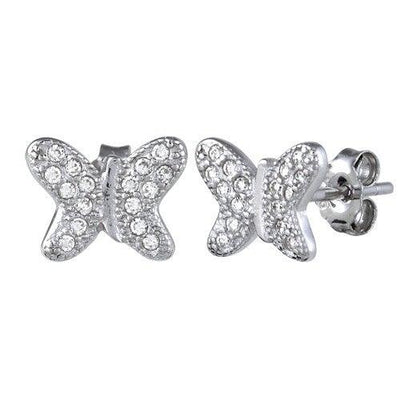Butterfly CZ Stud Earrings - VANDA Jewelry