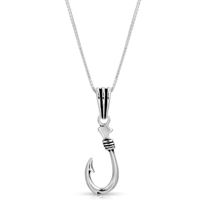 Fish Hook Pendant Necklace - VANDA Jewelry