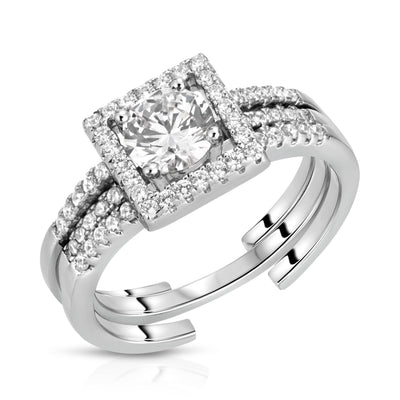 Bridal CZ Ring Sterling Silver jewelry for women | VANDA Jewelry.