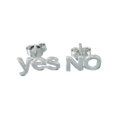 Yes & No Earrings sterling silver jewelry vanda jewelry.