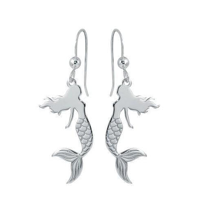Dangling Mermaid Earrings sterling silver jewelry vanda jewelry.