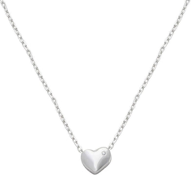 Mini Heart CZ Necklace sterling silver jewelry vanda jewelry.