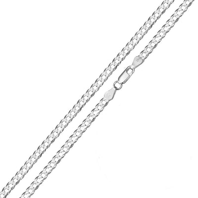 2.1 mm Super Flat High Polished Curb Chain Necklace - VANDA Jewelry