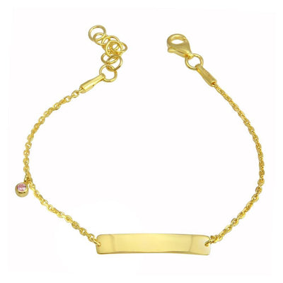 Baby Girl CZ Bar Bracelet Sterling Silver jewelry for women | VANDA Jewelry.