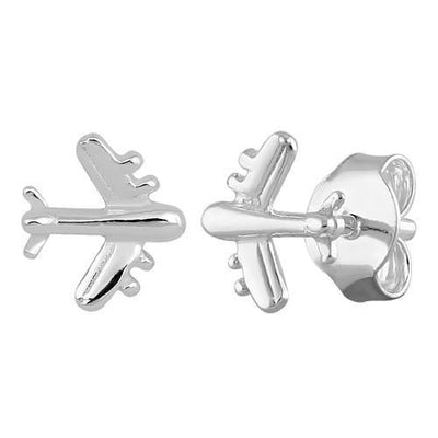 Airplane Post Stud Earrings - VANDA Jewelry