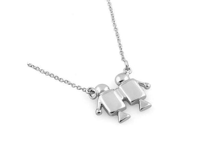 Gemini Zodiac Sign Necklace sterling silver jewelry vanda jewelry.