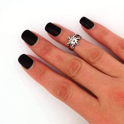 Sun Design Knuckle Ring sterling silver jewelry vanda jewelry.