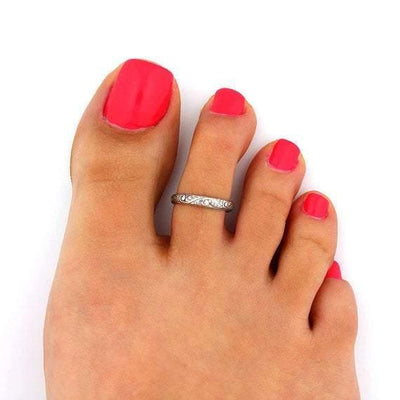 Ornate Designed Toe Ring Sterling Silver jewelry for women | VANDA Jewelry.