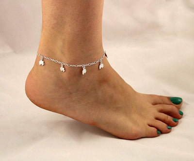 Hanging Elephants Anklet Sterling Silver jewelry for women | VANDA Jewelry.