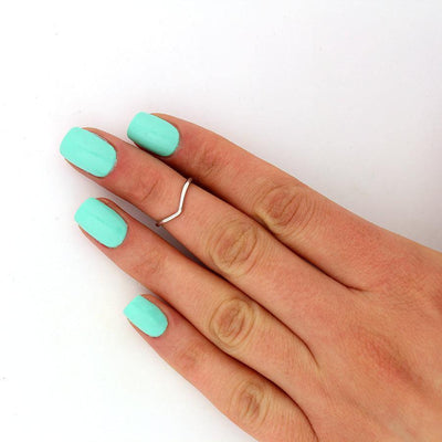 Chevron V Shape Knuckle Ring sterling silver jewelry vanda jewelry.