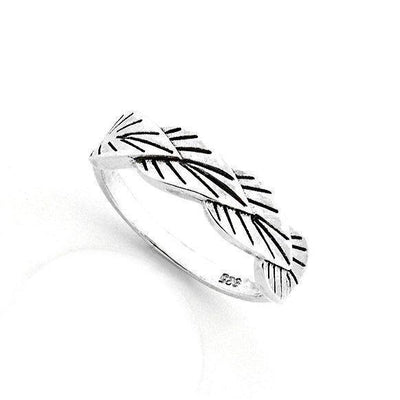 Leaf Design Ring Sterling Silver jewelry for women | VANDA Jewelry.