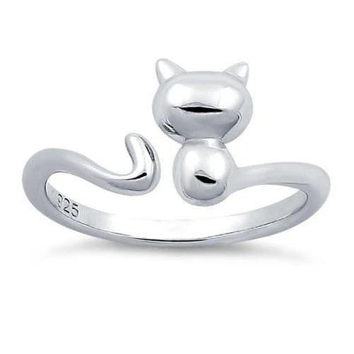 Kitty Cat Ring Sterling Silver jewelry for women | VANDA Jewelry.