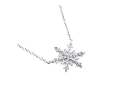 Snowflake CZ Necklace sterling silver jewelry vanda jewelry.