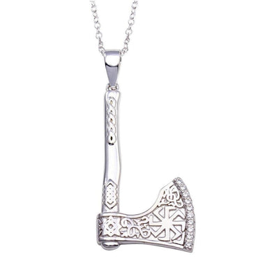 Indian Axe CZ Necklace sterling silver jewelry vanda jewelry.