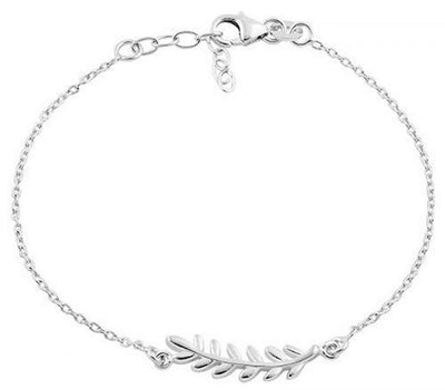 Leaf Design Adjustable Bracelet Sterling Silver jewelry for women | VANDA Jewelry.