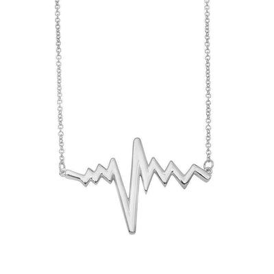 Heartbeat Necklace sterling silver jewelry vanda jewelry.