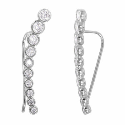 Climbing CZ Earrings sterling silver jewelry vanda jewelry.