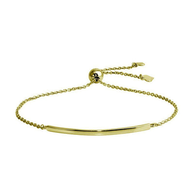 Curved Bar Lariat Bracelet Sterling Silver jewelry for women | VANDA Jewelry.