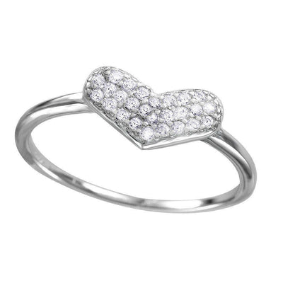 Dainty CZ Heart Ring sterling silver jewelry vanda jewelry.
