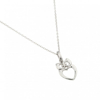 Owl Pendant Necklace Sterling Silver jewelry for women | VANDA Jewelry.