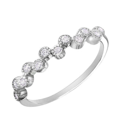 Bubble Design CZ Ring Sterling Silver jewelry for women | VANDA Jewelry.