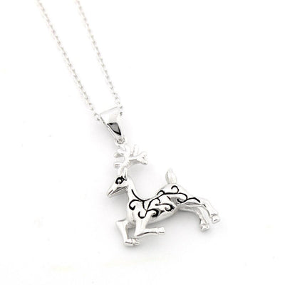 Deer Pendant Necklace Sterling Silver jewelry for women | VANDA Jewelry.