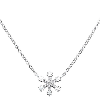 Snowflake CZ Necklace sterling silver jewelry vanda jewelry.