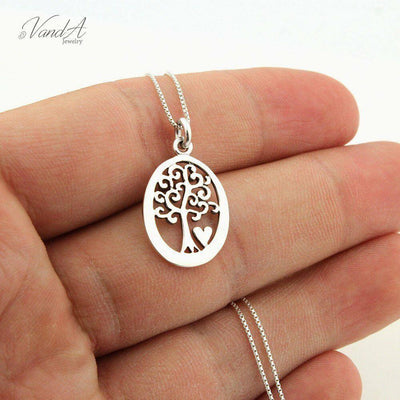 Tree of Life Necklace Sterling Silver jewelry for women | VANDA Jewelry.