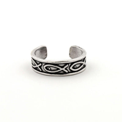 Fish Design Toe Ring Sterling Silver jewelry for women | VANDA Jewelry.