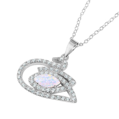 Swan CZ Necklace sterling silver jewelry vanda jewelry.