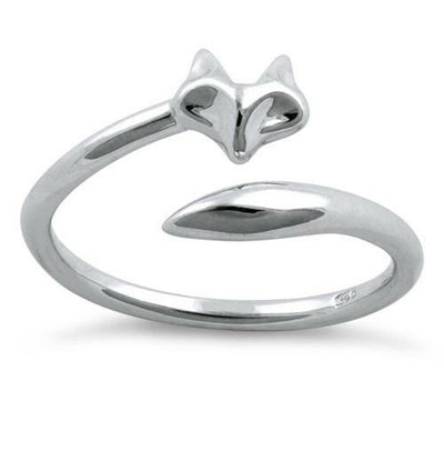 Fox Head Ring sterling silver jewelry vanda jewelry.
