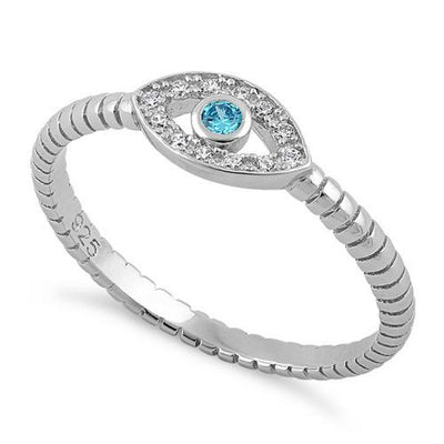 Evil Eye CZ Ring sterling silver jewelry vanda jewelry.