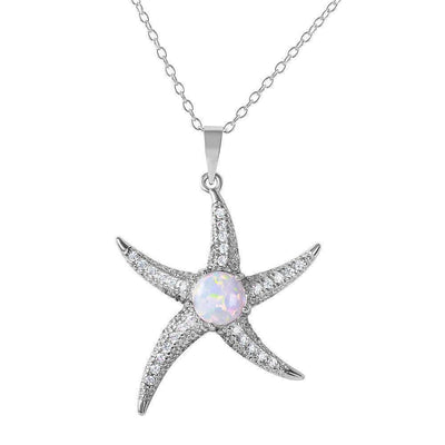 Starfish CZ Necklace sterling silver jewelry vanda jewelry.