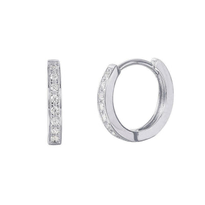 Huggie CZ Earrings sterling silver jewelry vanda jewelry.