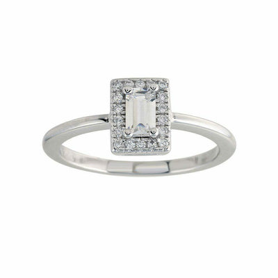 Bridal CZ Ring sterling silver jewelry vanda jewelry.