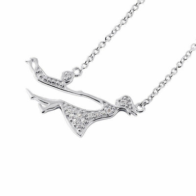 Mom & Baby Boy CZ Necklace Sterling Silver jewelry for women | VANDA Jewelry.